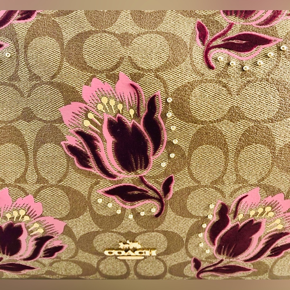 RARE LIKE NEW Coach Mia Shoulder Bag Desert 🌷 Tulip Purses Bag Womens Designer - Picture 5 of 8